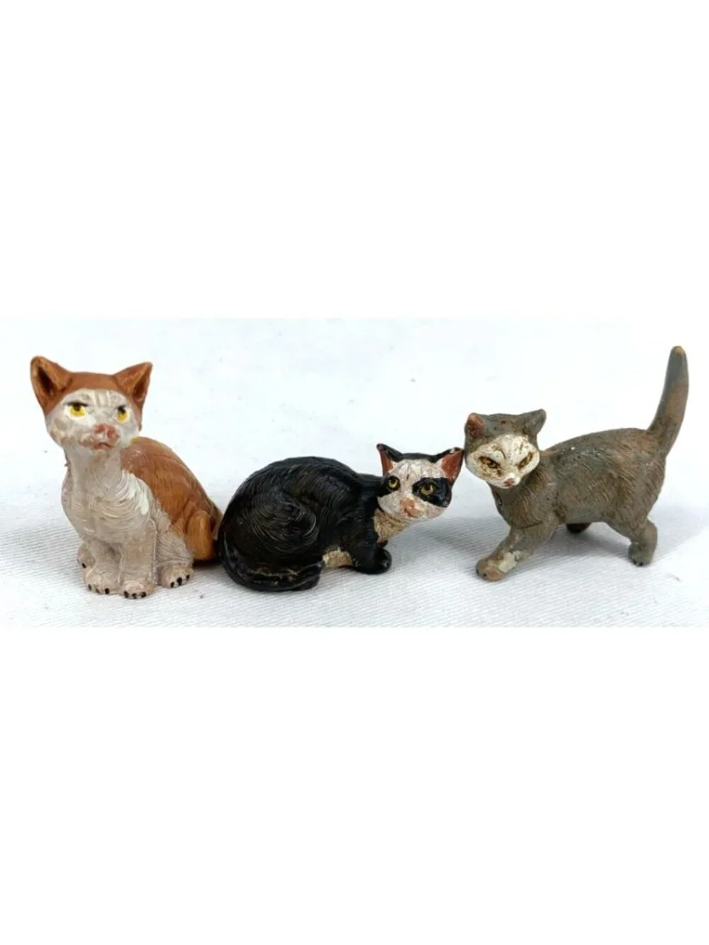Fontanini Nativity Cats Lot of 3 Village Figurines Tallest 1.75